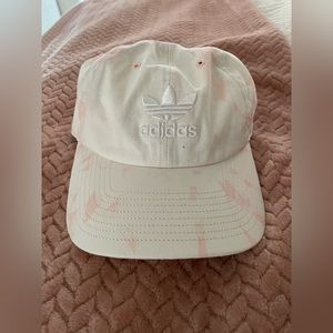 Adidas women’s baseball cap hat white pink tie dyed